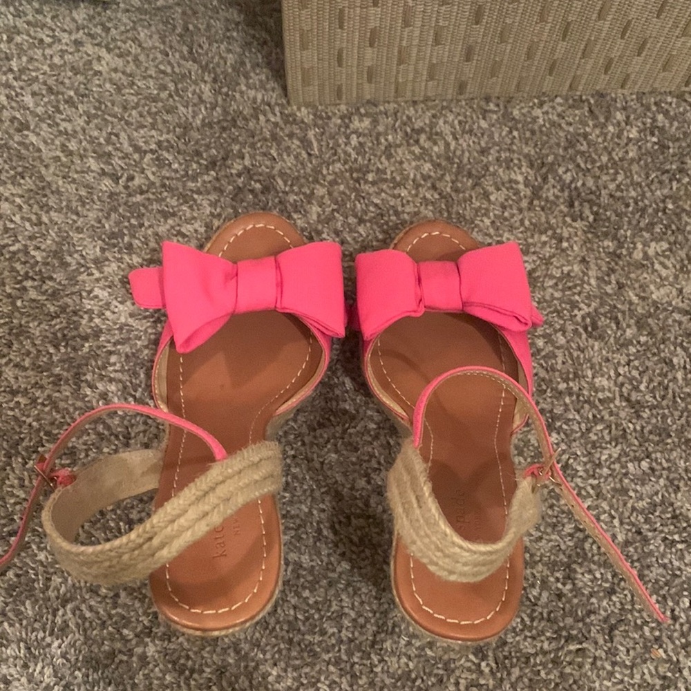 Kate Spade Pink Bow Wedges